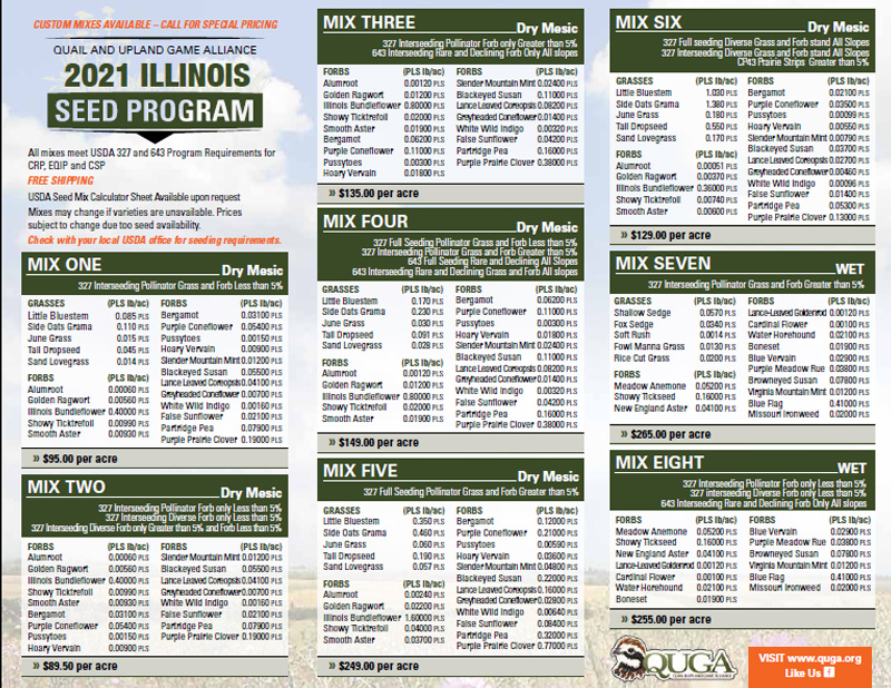 Seed Price Lists QUGA